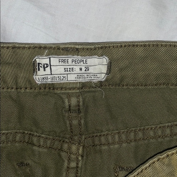 Free People olive green jean short size 29 - Picture 3 of 4